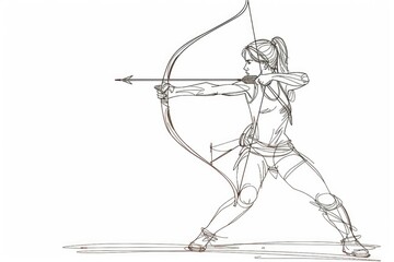 A person with a bow and arrow, ready for an adventure or hunting
