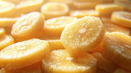   Oranges neatly arranged on cutting board with slices visible
