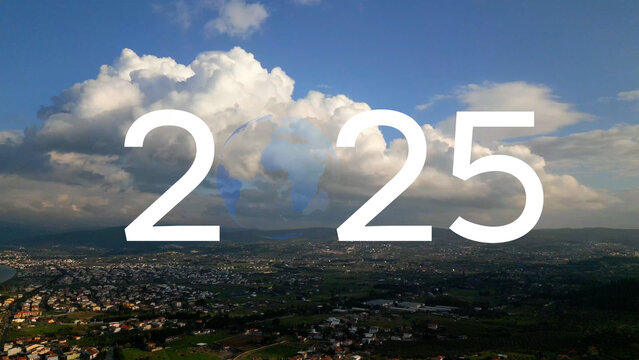 2025 New Year concept. Environmental technology concept. Sustainable development goals. SDGs. hq