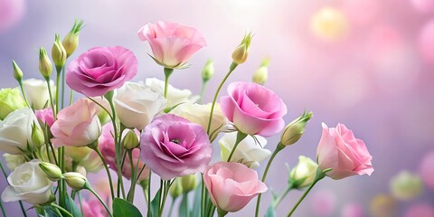 Obraz premium pink tulips in the garden