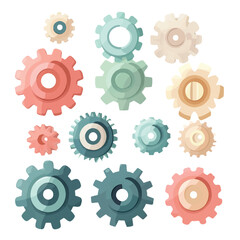 Vector Settings Gear simple and mi