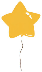PNG Yellow star balloon illustration