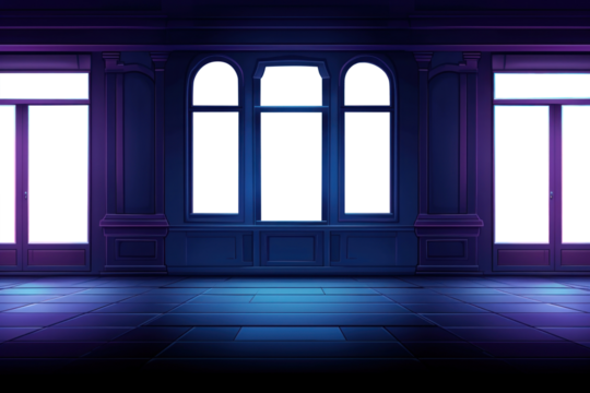 PNG Avenue window lighting purple.