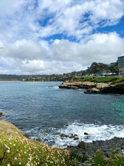 Obraz premium Ocean Cliffs On A Cloudy Day in San Diego 