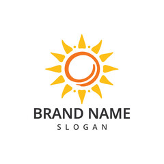 Fototapeta premium Sun logo design template Icon symbol Illustration