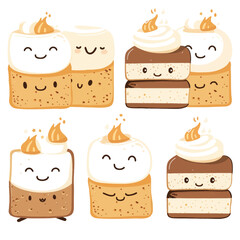 Vector Smores simple and minimalis