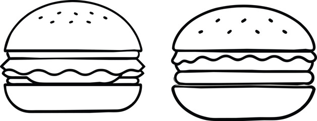 Hamburger Vector icon 