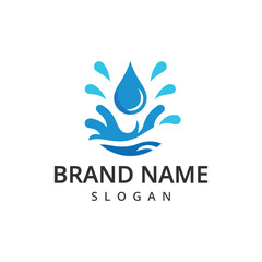 Water Logo Template vector  Water splash illustration