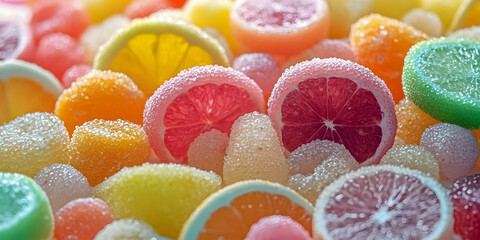 fruit jelly candies, ai generated.