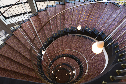 Staircase of the 1950s, AMD Hamburg, City of Hamburg, Germany, Europe