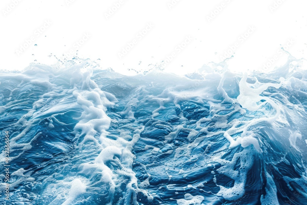 Poster A detailed view of an ocean wave's texture and movement