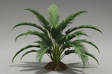 Fototapeta premium Colorful 3D Depiction of Poa Labillardier Plant Highlighting Natural Life and Ecological Balance