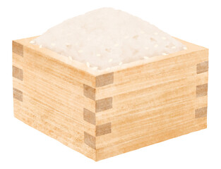 升に入った米　水彩タッチ