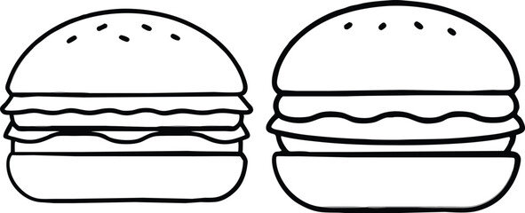 Hamburger Vector icon 