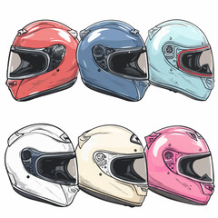 Vector Motorcycle Helmet simple an