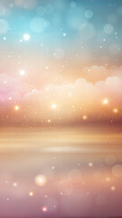 Abstract pastel background with soft light bokeh, clouds, and gradient colors, dreamy and ethereal design