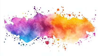Fototapeta premium Abstract Watercolor Background with Colorful Splashes and Stains