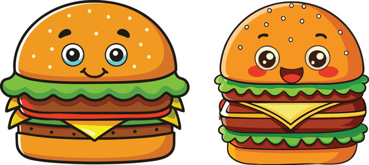 Fototapeta premium Hamburger Vector icon 