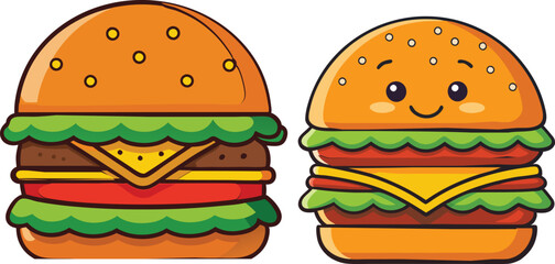 Hamburger Vector icon 
