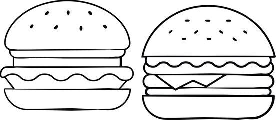 Hamburger Vector icon 