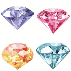 Fototapeta premium Vector Diamond simple and minimali