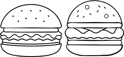 Hamburger Vector icon 