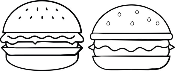 Hamburger Vector icon 
