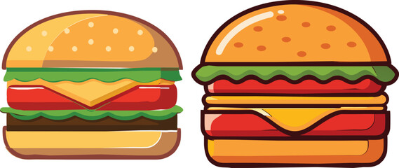 Hamburger Vector icon 