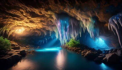 A mystical underground cavern