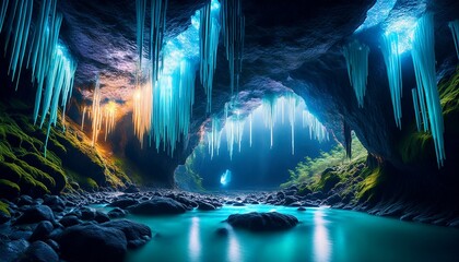 A mystical underground cavern