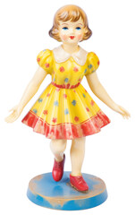 PNG Vintage ceramic girl figurine