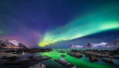 Night view of the Northern Lights