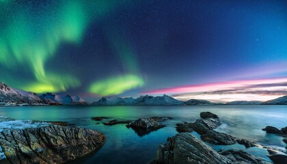 Night view of the Northern Lights