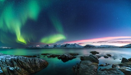 Night view of the Northern Lights
