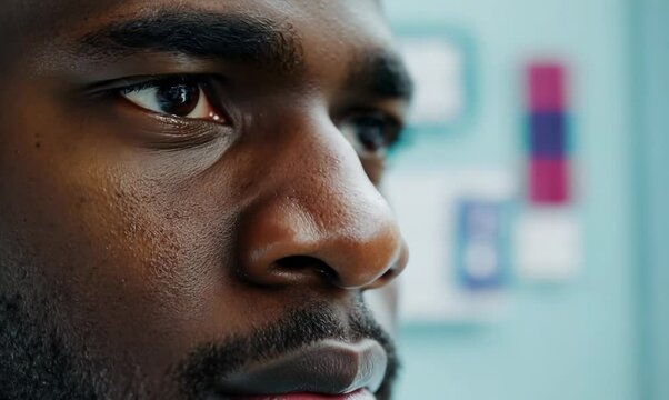Senegalese Man Waiting in Doctor's Office
