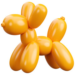 3d illustration yellow balloons dog © Yusuf