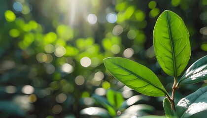 green leaves in the sun