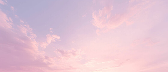 Dreamy sky with cotton candy clouds