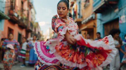 Modern Mexican Woman Dancing