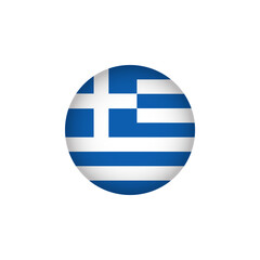Greece Europe Flag Icon. European Country Circled Flag. Stock Graphics Element