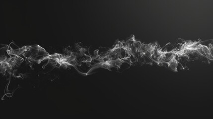 Obraz premium White and Gray Smoke Swirling Against a Dark Black Background Creating a Dramatic and Mysterious Atmosphere in Abstract Art