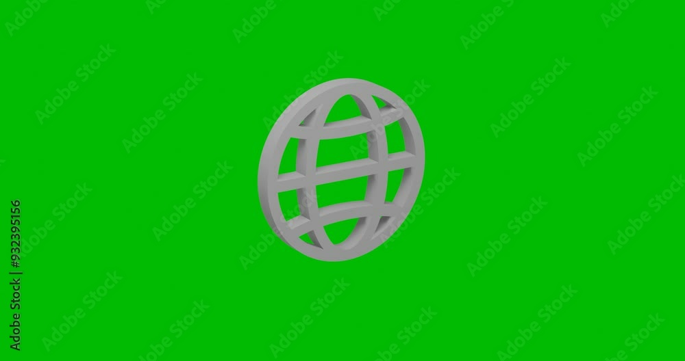 Poster animation of rotation of a white web symbol with shadow. simple and complex rotation. seamless loope