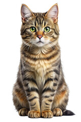 Obraz premium Realistic clipart of cat isolated on white background.