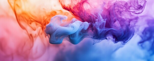 Colorful smoke swirls merging together, abstract