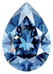PNG Radiant blue pear diamond