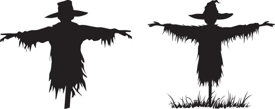 silhouette vector of scarecrow icon