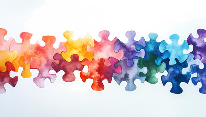 Colorful puzzle pieces symbolize connection among people with autoimmune conditions.