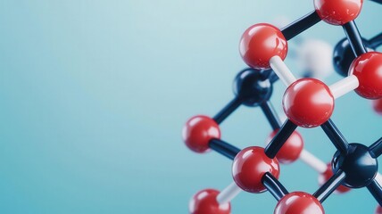 Obraz premium Chemical compound research, holographic inorganic visualization, futuristic molecular insights