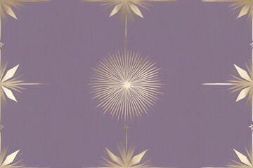 Fototapeta premium Whimsical Star Border Soft Lavender Wallpaper Texture with Radiant Center