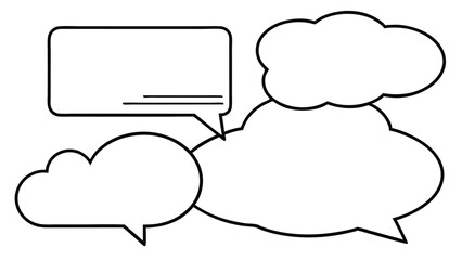 chat icon. outline chat vector icon